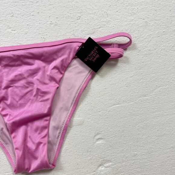 Victoria’s Secret Pink Double Strap Bikini Bottoms, Size Large - Picture 3 of 8